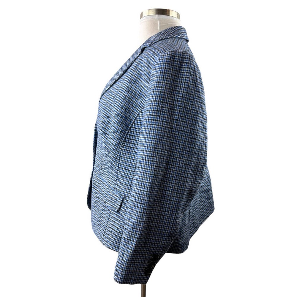Talbots Shetland Aberdeen Blazer Tattersall Plaid Houndstooth Plus Size 20 P - Picture 5 of 11